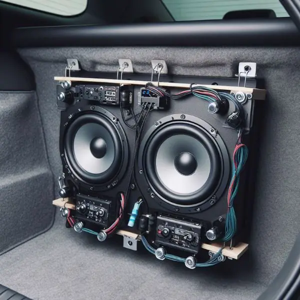 Quality car speaker placement - Trunk setup.